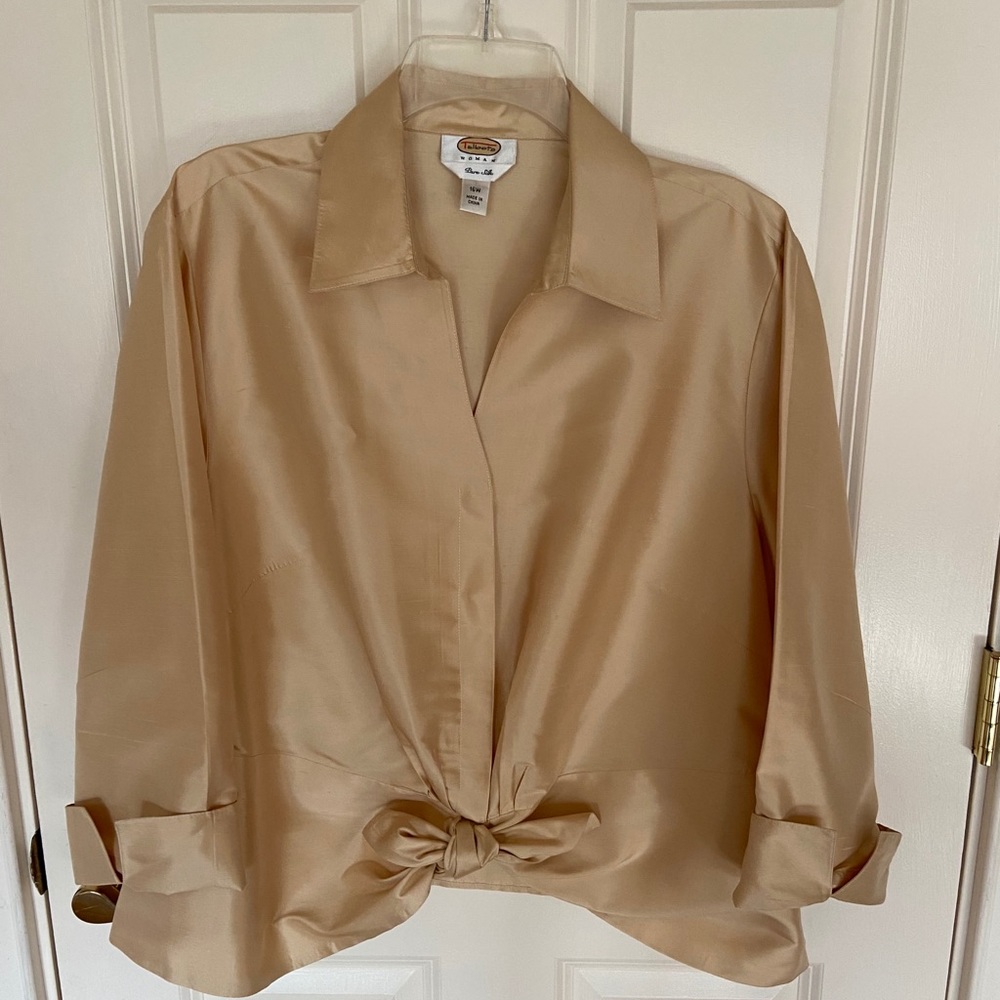 Talbots Dupioni Silk Top